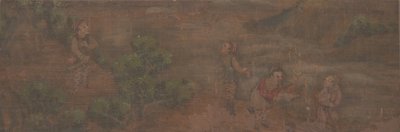 ウッドランド設定の人物の風景画。 作： Unbekannt