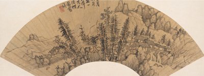 黄公望風山水画、17世紀以降、1633年と偽装。 作： Unbekannt