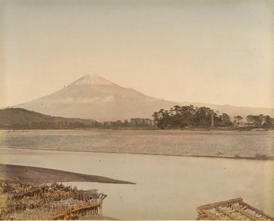 [川と山のある風景]、1870 年代。 作： Unbekannt
