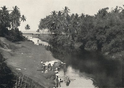 コロンボとラビニア山の間のデヒワラの川の風景、1926年 作： Unbekannt
