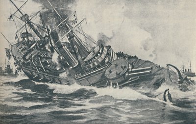 沈没戦艦HMSビクトリアの最後の瞬間、1893年、1937年 作： Unbekannt