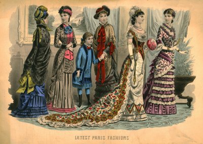 最新のパリのファッション、1881。 作： Unbekannt