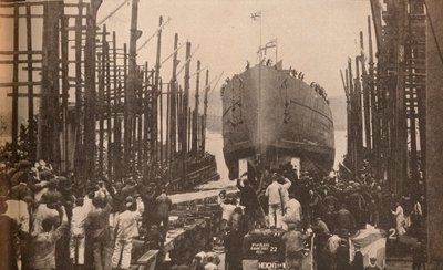 HMSライオンの打ち上げ1910年8月、c1910年、1935年 作： Unbekannt