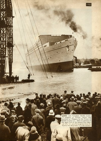 1930年6月11日、1935年、イギリスのグラスゴーに皇后が就任。 作： Unbekannt