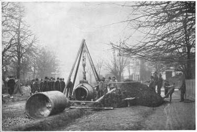 サウザークとヴォクソール水会社、ロンドン、1902年1903年によって大きな水道本管の敷設 作： Unbekannt
