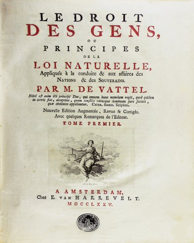 1775年、国の法律、または自然法の原則。 作： Unbekannt