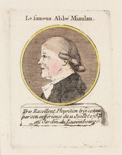 有名なAbbe Miaulan（1784年頃）。 作： Unbekannt