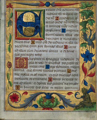詩篇と祈祷書からの葉... 3切り取られた葉のうちの1つ、c。 1524。 作： Unbekannt