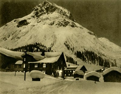 レッヒアムアールベルク夜、オーストリア、c1935。 作： Unbekannt