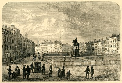 レスタースクエア、1750年、1881年頃。 作： Unbekannt