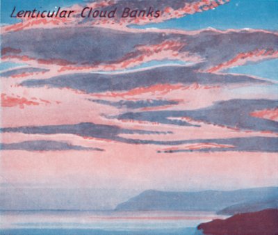 レンチキュラークラウドバンク-ダースの主要なクラウドフォーム、空、1935年 作： Unbekannt