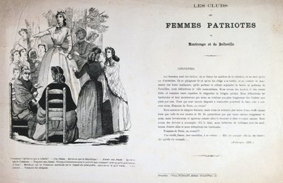 女性愛国者クラブ、パリコミューン、1871年。 作： Unbekannt