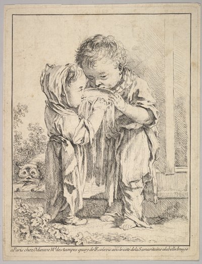 Les Petits Buveurs de Lait The Little Milk Drinkers、18世紀。 作： Unbekannt