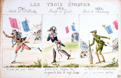 3つの時代、1830年の革命、パリ 作： Unbekannt