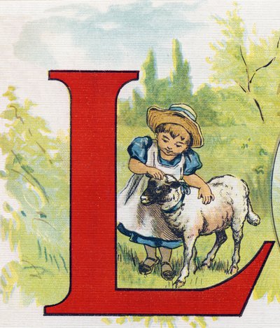Letter L: lamb.ABC L