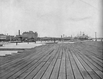 堤防と蒸気船着陸、ニューオーリンズ、c1897。 作： Unbekannt