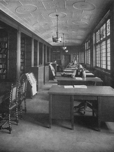 図書館と編集室、イブニングニュースビルディング、デトロイト、ミシガン州、1924 作： Unbekannt