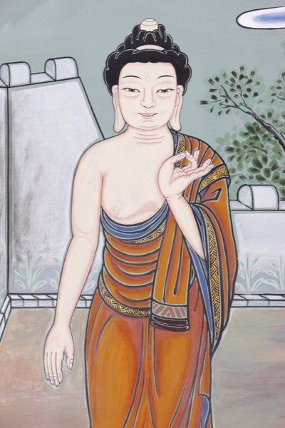 ブッダの生涯 ブッダの教えを説明する討論のジェスチャー(Vitaka Mudra)、ソウル、コリー・デュ・スッド 作： Unbekannt