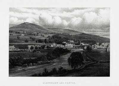 スランゴスレンと城、デンビーシャー、北ウェールズ、1896 作： Unbekannt