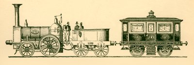 機関車とロイヤルサルーン、ロンドンアンドバーミンガム鉄道、1843年、1930年。 作： Unbekannt