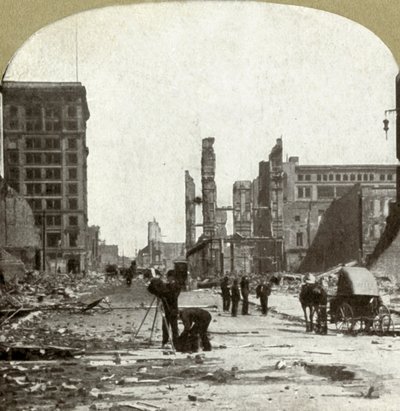 1906年、マーケットストリートからグラントアベニューを見上げる。 作： Unbekannt