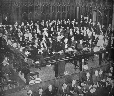 ギルドホールで求人を訴えるキッチナー卿、1915年 作： Unbekannt