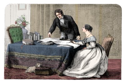 メルボルン卿1779-1848がビクトリア女王に指示1818-1901、1837 c1895 作： Unbekannt