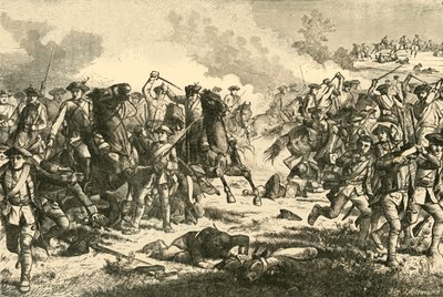 1759年、1890年、クナースドルフでラウドンズ騎兵突撃。 作： Unbekannt