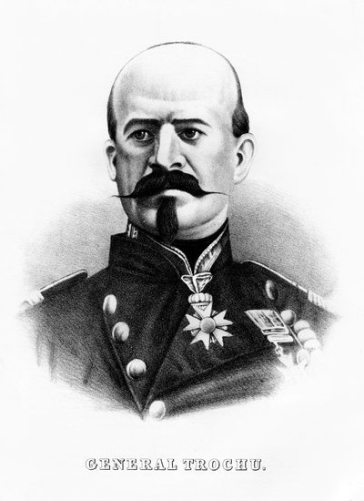 19世紀半ばから後半にかけてのフランスの軍事指導者であり政治家であるルイジュールトロチュ 作： Unbekannt