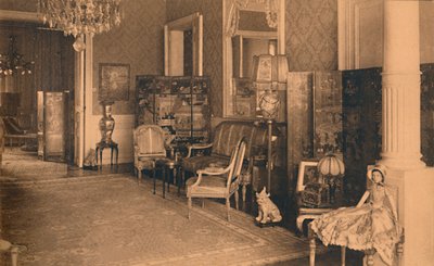 1927年、ベルギーのブリュッセルにあるキューバ大使館のルイ16世の部屋。 作： Unbekannt