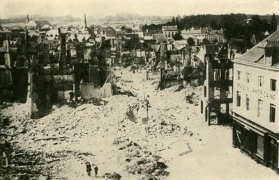 ドイツ爆撃後のルーヴァン：荒廃した町の一部、c1914、c1920。 作： Unbekannt