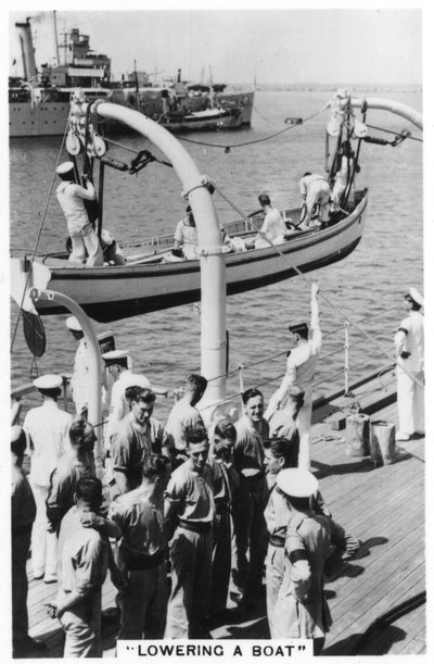 船を下げる、HMSデボンシャー、1937 作： Unbekannt