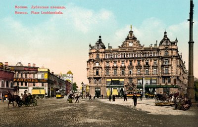 ルビャンカ広場、モスクワ、ロシア、c1890-c1905。 作： Unbekannt