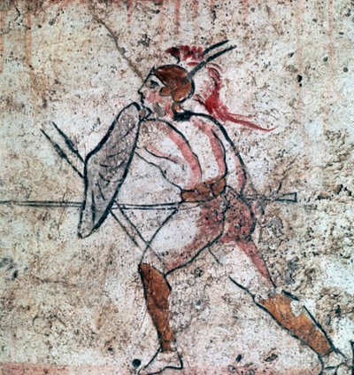 戦士のルカニアの壁画、4 世紀 作： Unbekannt