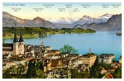 20世紀のスイス、ルツェルンとアルプス 作： Unbekannt