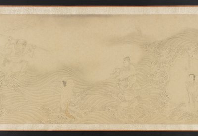 陸と海を横断する羅漢、明または清王朝、17世紀。 作： Unbekannt