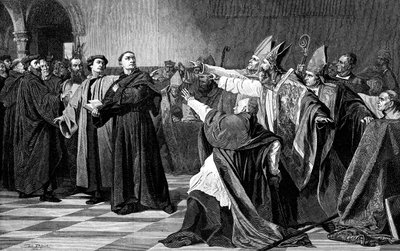 ワームの国会でのルター、1882 作： Unbekannt