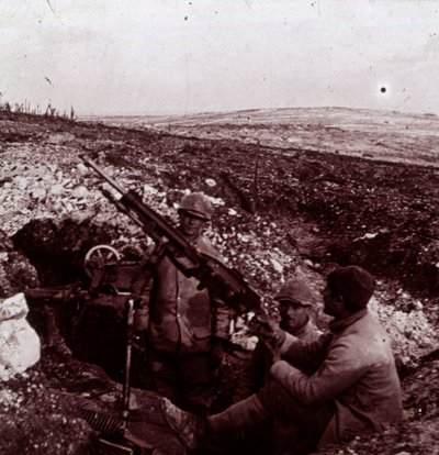 機関銃、ケンメル山、フランダース、ベルギー、c1914-c1918 作： Unbekannt