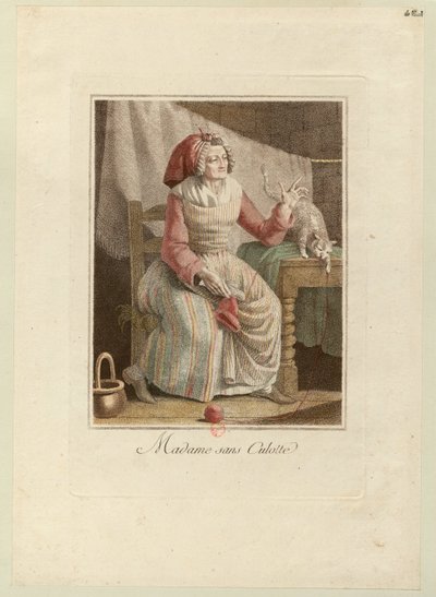 マダム・サン・キュロット、1794年頃。 作： Unbekannt