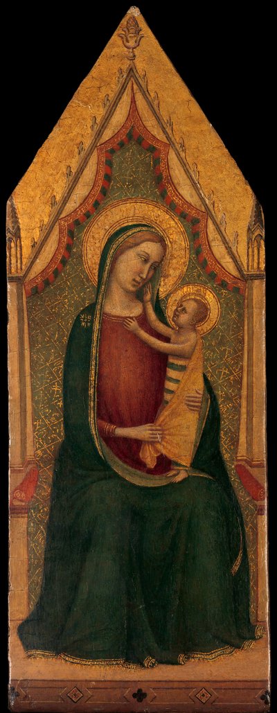 Madonna and Child Enthroned, ca. 1335-39。 作： Unbekannt