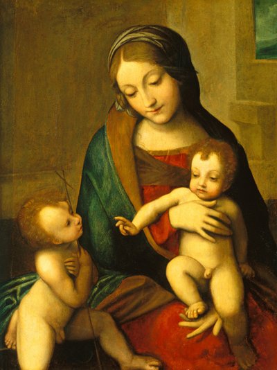 幼児聖ヨハネとマドンナと子供、c。 1510年。 作： Unbekannt
