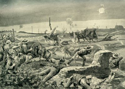 マフェキング：救済の前夜へのエロフの絶望的な攻撃、1901年。 作： Unbekannt