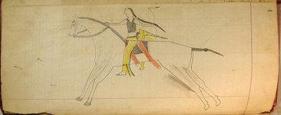 マフェット台帳: 馬に乗ったインディアン、カリフォルニア州。 1874-81。 作： Unbekannt