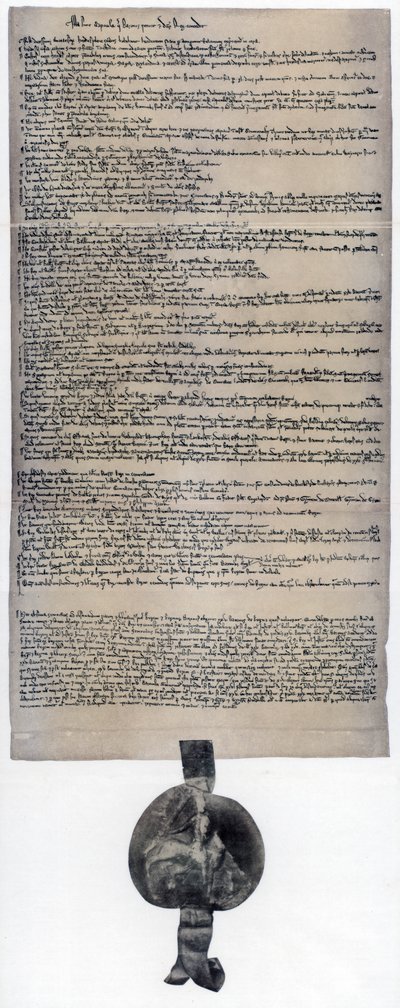 Magna Carta、1215年に最初に発行された英国憲章 作： Unbekannt