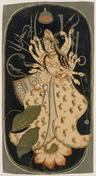 偉大な女神マハデビ、ca。 1725年。 作： Unbekannt