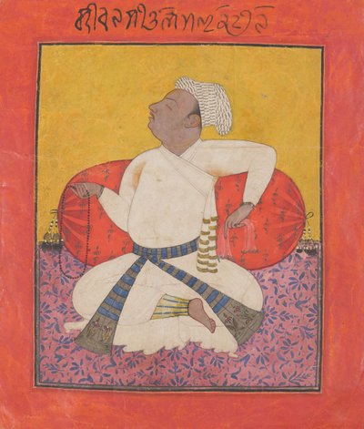 Maharaja Sital Dev in Devotion、ca。 1690。 作： Unbekannt