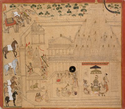 Eklingji 寺院の Mewar の Maharana Amar Singh、c1705 作： Unbekannt