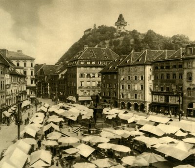 メイン広場、グラーツ、シュタイアーマルク州、オーストリア、c1935。 作： Unbekannt