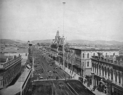 メインストリート、カリフォルニア州ロサンゼルス、c1897。 作： Unbekannt