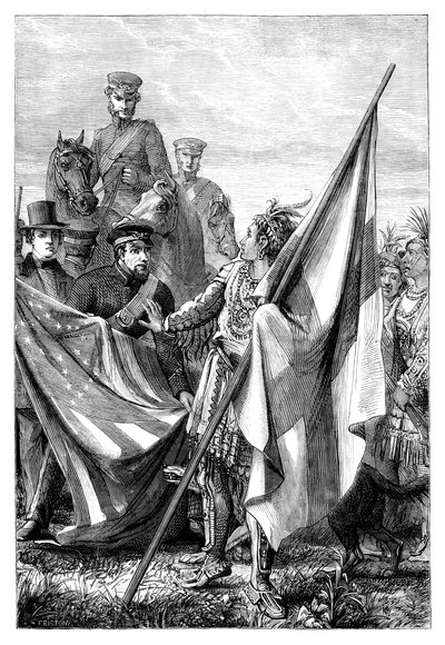 メジャースプレーグとインディアン、c1895 作： Unbekannt